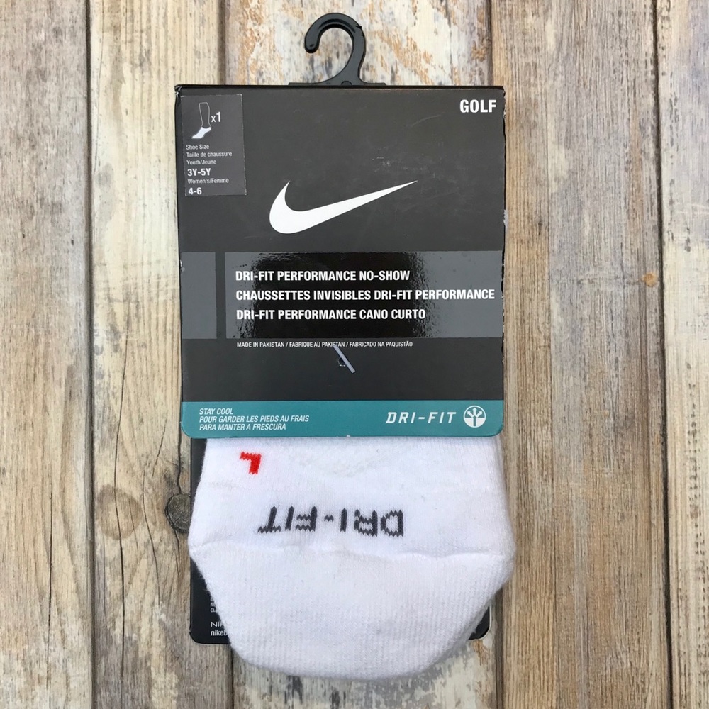 Nike Dri-Fit Performance White Golf Socks